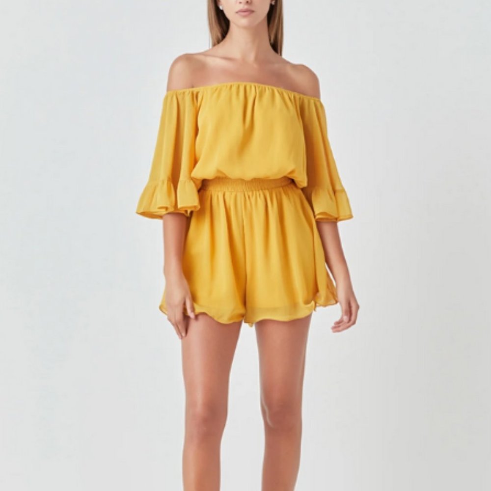 Endless Rose Ruffled Sleeve Romper